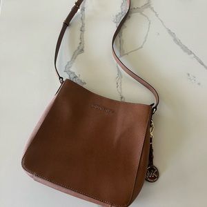 Michael Kors Brown Leather Crossbody Bag